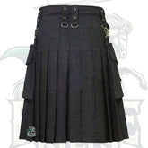 Black Denim Utility Kilt for Men – Modern Workwear